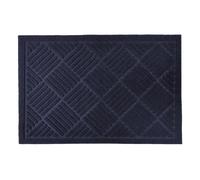 Emma Barclay Non Slip Easy Care Absorbant Door Mat Rug (60x40cm) (Navy Cross Hatch)