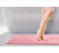 Emma Barclay Noodle Soft Touch Non-Slip Bathroom Rug in Pink - Bath Mat 45x75cm