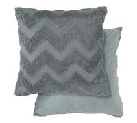 Emma Barclay Nyla Soft Touch Zigzag Cushion Cover (Charcoal Grey)