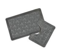 Emma Barclay Orkney 2 Piece Non Slip Bathroom Set Silver