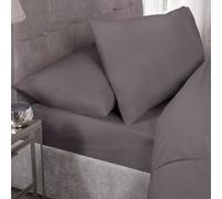 Emma Barclay 180 Thread Count Percale Fitted Sheet in Grey - King Bed