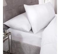 Emma Barclay 180 Thread Count Percale Fitted Sheet in White - Three Quarter Bed