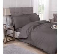 Emma Barclay Percale Set Super King Duvet Cover & Pillow Case In Grey