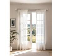 Emma Barclay Plain Voile Panel Lucy Pairs 55X48 White