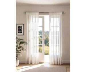 Emma Barclay Plain Voile Panel Lucy Pairs 55X90 White
