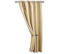 Emma Barclay - Ring Top Blackout Door Curtain for Bedroom Living Room Thermal Insulated Woven Eyelet Blackout Single Curtain Cali Collection (46” x 84” Inch)(Beige)