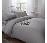 Emma Barclay Ritz 300 Thread Count Satin Stripe Duvet Set in Silver - Single Bed