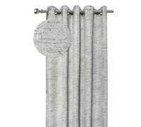 Emma Barclay Rowan Lined Eyelet Curtains, Grey - 46 X 72 Inch Pair