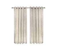 Emma Barclay Rowan Lined Eyelet Curtains - Soft Plain Ring Top Curtain Pair for Bedroom, Living Room & Lounge - Softens Daylight & Adds Privacy (Natural, W 66" x L 72" (2 Panels))