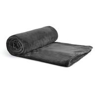 Emma Barclay Snug Flannel Fleece Blanket - Super Soft Throw (Charcoal Grey, 50x60)