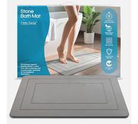 Emma Barclay Stone Bath Mat Natural Diatomite Quick Dry Bathroom Mat, Non-Slip & Super Absorbent Shower Floor Mat, Eco-Friendly Fast Drying Stone Mat for Bathroom, Easy to Clean (Charcoal)