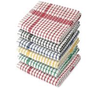 Emma Barclay Tea Towels for Kitchen Packs of 6 100% Cotton Terry Tea Towels Multicoloured Kitchen Home Household Essentials Dish Towels Kitchen Cloths Superdry Check Design 6 Pack