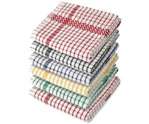 Emma Barclay Superdry Check 6 Pack - Terry Check Luxury Tea Towel - 45x65cm