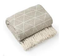 Emma Barclay Throw Blanket For Sofas Bed Extra Large Recycled Cotton Throws For Settees In Natural Throw Scandi Woven Blankets - Zahra Collection 70" x 100" (178cm x 254cm) Natural