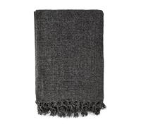 Emma Barclay Throw Blanket For Sofas Bed Extra Large Soft Chenille Throws For Settees In Charcoal Throw Fleece Blankets - Darcy Collection 60" x 80" (152cm x 203cm) Charcoal