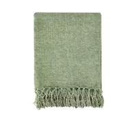 Emma Barclay Throw Blanket For Sofas Bed Extra Large Soft Chenille Throws For Settees In Meadow Green Throw Fleece Blankets - Darcy Collection 60" x 80" (152cm x 203cm) Meadow Green