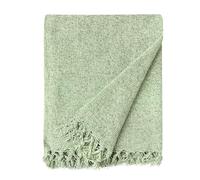 Emma Barclay Throw Blanket For Sofas Bed Extra Large Soft Chenille Throws For Settees In Meadow Green Throw Fleece Blankets - Darcy Collection 50" x 60" (127cm x 152cm) Meadow Green