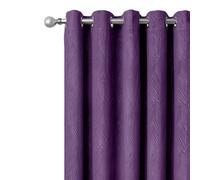 Emma Barclay Twilight Blackout Thermal Velvet Eyelet Door Curtain, Amethyst - 46 X 84 Inch Single Panel