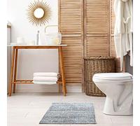 Emma Barclay Twinkle - Super Soft Bath Mat - Luxury Bath Mat With Sparkle Detailing, 60% Polyester, 40% Cotton in Silver - 50x80cm