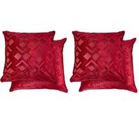 Emma Barclay Valencia - Cushion Cover in Red - 17x17 (43x43cm) (Pack of 2)
