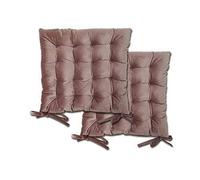 Emma Barclay Velvet Holland Luxury Seat Pad in Heather - 16x16 (40x40cm)