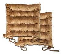 Emma Barclay Velvet Holland Luxury Seat Pad in Taupe - 16x16 (40x40cm)