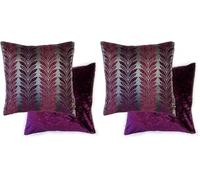 Emma Barclay Willow - Cushion Cover in Plum - 17x17 (43x43cm) (Pack of 2)