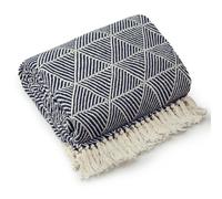 Emma Barclay Zahra Navy Blanket/Throw - Navy - 178x254cm