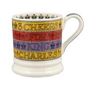 Emma Bridgewater 3 Cheers For King Charles III 1/2 Pint Mug, Cream