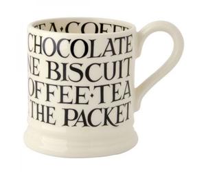 Emma Bridgewater Black Toast All Over Writing Half Pint Mug 1BLT120002