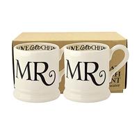 Emma Bridgewater Black Toast 'Mr & Mr' Set of 2 1/2 Pint Mugs (Boxed)