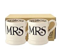 Emma Bridgewater Black Toast 'Mrs & Mrs' Set of 2 1/2 Pint Mugs (Boxed)