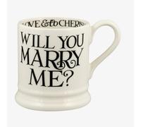 Emma Bridgewater Black Toast Will You Marry Me Large Mug 1/2 Pint, Ceramic Coffee Mug Large - Stoneware Mug, Cappuccino, Latte, Coffee, Tea Cup - Beautiful Mugs, Birthday Gift - Coffee Mug