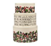 Emma Bridgewater Blackberry Design Metal Cake Tins Set, Nesting Storage Containers, 25x14.5cm/22.5x12cm/22x9.5cm, Country Kitchen Style