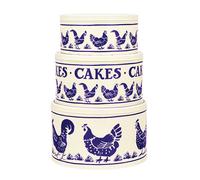 Emma Bridgewater Blue Hens Set of 3 Round Cake Tins