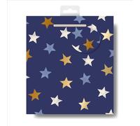 Emma Bridgewater Blue Stars Medium Gift Bag Gift Wrapping Accessory 614040 by Woodmansterne