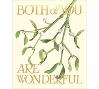 Emma Bridgewater Both Of You Christmas Card Gold Foiled Mistletoe Xmas Greetings
