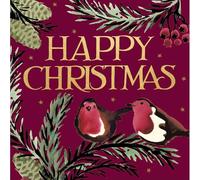 Emma Bridgewater Christmas Card Robins Bird Pine Tree - Luxury Festive Xmas Card