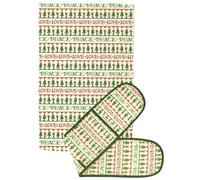 Emma Bridgewater Christmas Joy Double Oven Glove & Tea Towel Set