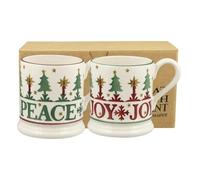 Emma Bridgewater Christmas Joy Set of 2 1/2 Pint Mugs (Boxed)