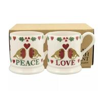 Emma Bridgewater Christmas Joy Set of 2 1/2 Pint Mugs Boxed