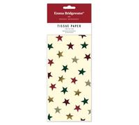 Emma Bridgewater Christmas Stars Tissue Wrapping Paper, 4 Sheets, 50 x 70 cm, Gift Wrapping