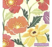 Emma Bridgewater Cosmos and Poppies Cream IHR Napkins 33 cm Square 20 Pack