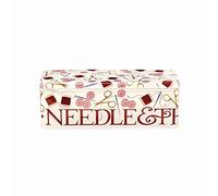 Emma Bridgewater - Crafting Long Deep Rectangular Storage Tin - 240 x 100 x 70mm Pink Steel