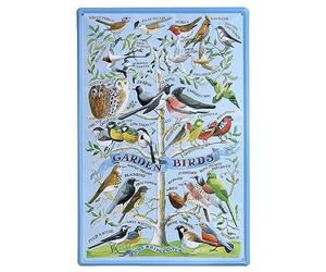 Emma Bridgewater - Garden Birds Embossed Metal Sign Poster 59.5cm x 39.5cm