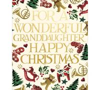 Woodmansterne Wonderful Granddaughter Christmas Card - Emma Bridgewater Festive Print with Foil Details - Eco-Friendly and Recyclable