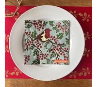 Emma Bridgewater Hawthorn Berry Robin Christmas Light Green - IHR Paper Table Lunch Napkins 33 cm Square 3 ply 20 in a Pack