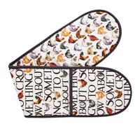 Emma Bridgewater - Hen & Toast Double Oven Glove | Heat Resistant Padded Kitchen Oven Gloves | Protective Cooking Baking Double Oven Mitt