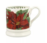 Emma Bridgewater Large Mug 1/2 Pint, Ceramic Coffee Cup Large -Cappuccino, Latte, Coffee, Tea Cup - Beautiful Mugs, Birthday Gift - Coffee Mug Poinsettia