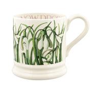 Emma Bridgewater Large Mug 1/2 Pint, Ceramic Coffee Mug Large - Stoneware Mug, Cappuccino, Latte, Coffee, Tea Cup - Beautiful Mugs, Birthday Gift - Coffee Mug Snowdrop